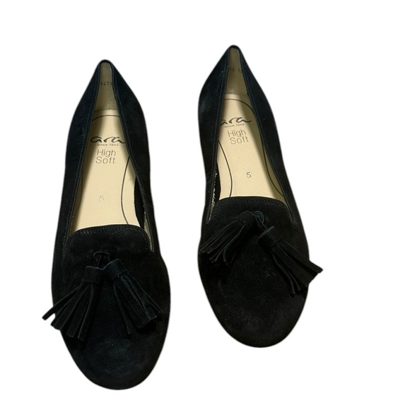 New Black ARA Women's Loafer Flat Size 5 - Picture 2 of 5